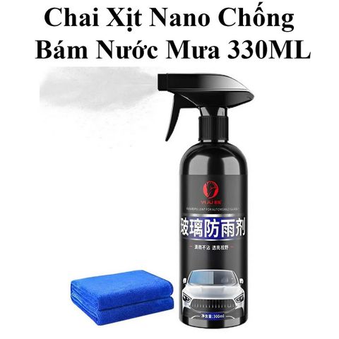 Chai Xịt Kính ô tô Chống Mưa Kèm Khăn