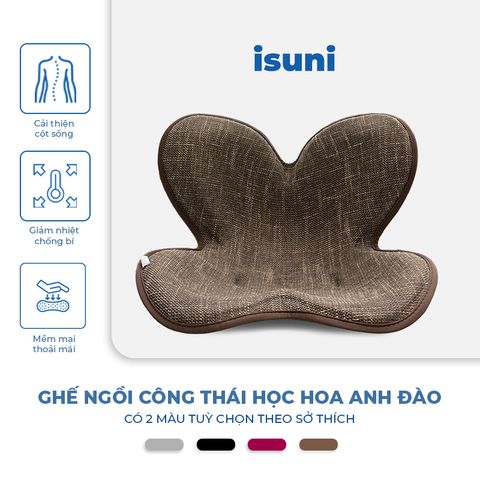 [Bản Sakura] Ghế Điều Chỉnh Tư Thế Ngồi Isuni Chống Gù Lưng, Ghế Công Thái Học Giảm Đau Mỏi Lưng, Hông 772370