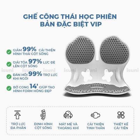[BẢN ĐẶC CẤP] Ghế Điều Chỉnh Tư Thế Ngồi Chống Gù Lưng, Ghế Công Thái Học Giảm Đau Mỏi Lưng Cho Dân 772368