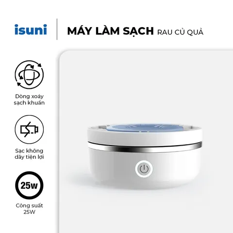 Máy Làm Sạch Và Khử Khuẩn Thực Phẩm ISUNI Nhỏ Gọn Công Nghệ Hydroxyl Kép An Toàn, Kháng Nước IPX7 772394