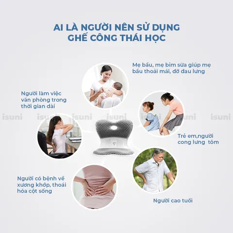 [BẢN VIP] Ghế Công Thái Học Điều Chỉnh Tư Thế Ngồi Chống Gù Lưng, Hỗ Trợ Cột Sống, Vai Cho Nam Nữ