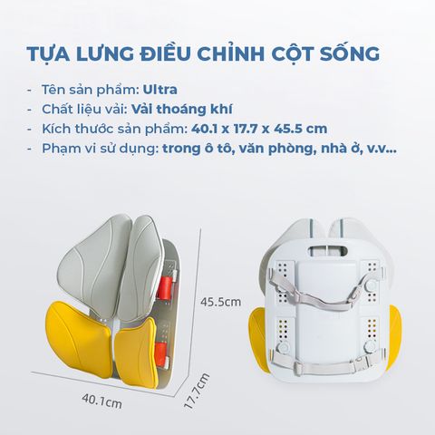 [BẢN ONEWAY] Ghế Điều Chỉnh Tư Thế Ngồi ISUNI Giúp Giảm Đau Mỏi Lưng Khi Lái Xe, Ngồi Làm Văn Phòng 772414