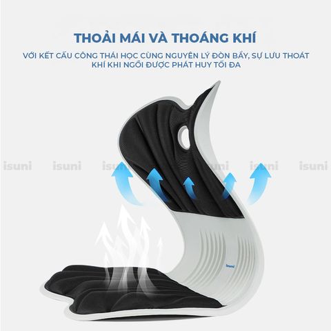 [BẢN CHO NGƯỜI CAO TRÊN 1M7] Ghế Điều Chỉnh Tư Thế ISUNI, Chỉnh Dáng Ngồi Giúp Giảm Đau Lưng Đáng Kể 772424