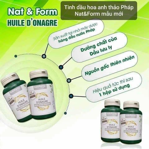 Viên uống tinh dầu Hoa Anh Thảo Pháp Nat & Form Huile D'onagre 200 viên
