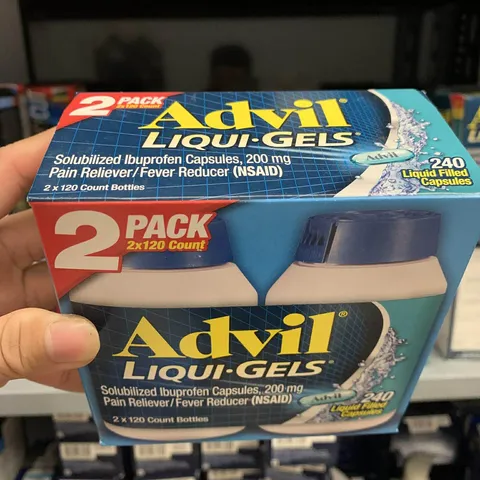 Viên giảm đau hạ sốt Advil Liqui-Gels 200mg Set 120x2 Count Bottles 240 Liquid Capsules