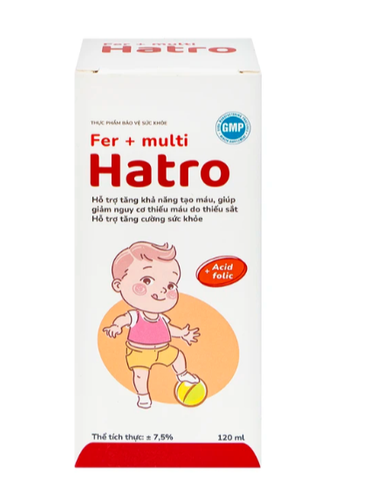 Siro bổ sung sắt và Vitamin nhóm B, giảm nguy cơ thiếu máu cho trẻ Fer + Multi Hatro (120ml)
