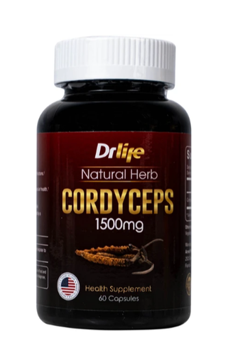 Viên uống Đông Trùng Hạ Thảo tăng cường sức đề kháng, giảm mệt mỏi DrLife Cordyceps 1500mg (60 viên)
