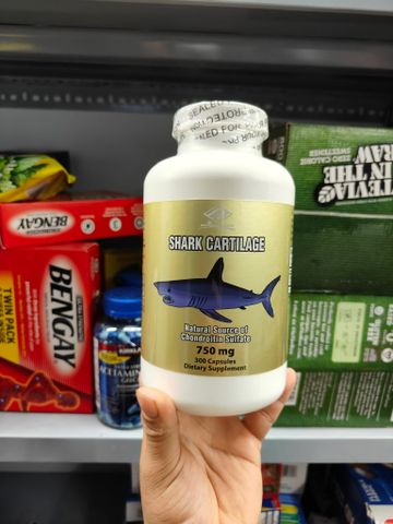 Viên uống sụn vi  Nu-Health Shark Cartilage 750mg 300 Capsules 772476