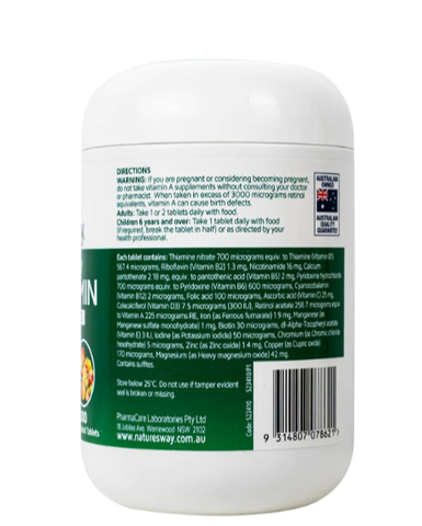 Viên uống bổ sung Vitamin và khoáng chất, giúp tăng đề kháng Nature's Way Complete Daily Multivitamin(Hộp 200 viên)
