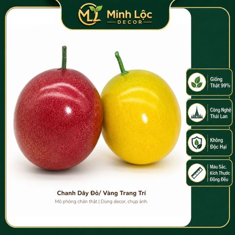 Trái cây giả, 1 trái chanh dây, trái cây mô hình, quả giả - trang trí nhà cửa