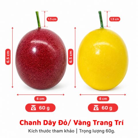 Trái cây giả, 1 trái chanh dây, trái cây mô hình, quả giả - trang trí nhà cửa