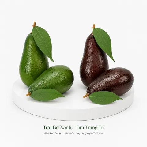 Trái Bơ Xanh/ Tím Trang Trí | Trái Cây Nhựa foam, Trái Cây trang trí, Trái Cây Mô Hình