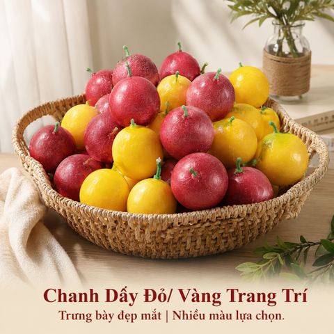 Trái cây giả, 1 trái chanh dây, trái cây mô hình, quả giả - trang trí nhà cửa