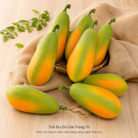 Trái Đu Đủ Dài trang trí | Trái Cây Nhựa foam, Trái Cây trang trí, Trái Cây Mô Hình