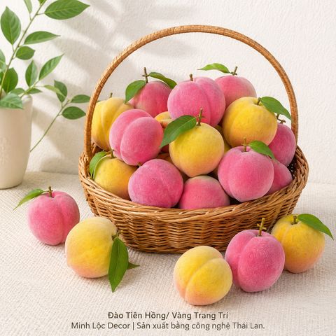 Trái Đào Tiên Hồng/ Vàng trang trí | Trái Cây Nhựa foam, Trái Cây trang trí, Trái Cây Mô Hình