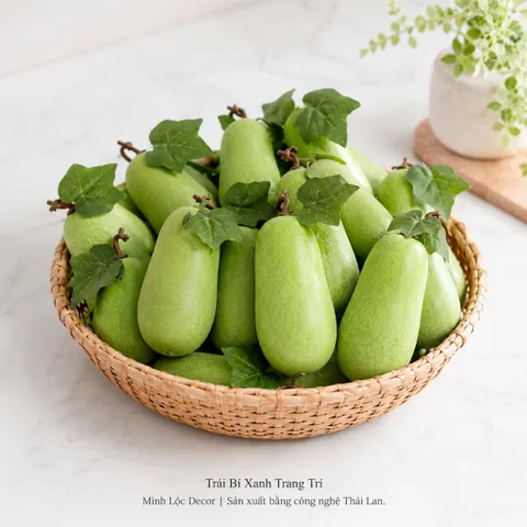 Trái Bí Xanh trang trí (Bí Đao) Cao Cấp | Trái Cây Nhựa foam, Trái Cây trang trí, Trái Cây Mô Hình