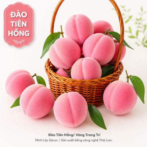 Trái Đào Tiên Hồng/ Vàng trang trí | Trái Cây Nhựa foam, Trái Cây trang trí, Trái Cây Mô Hình