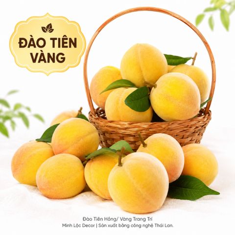 Trái Đào Tiên Hồng/ Vàng trang trí | Trái Cây Nhựa foam, Trái Cây trang trí, Trái Cây Mô Hình