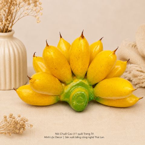 Nải Chuối Cau trang trí (11 Trái) trang trí Cao cấp | Trái Cây Nhựa foam, Trái Cây trang trí, Trái Cây Mô Hình