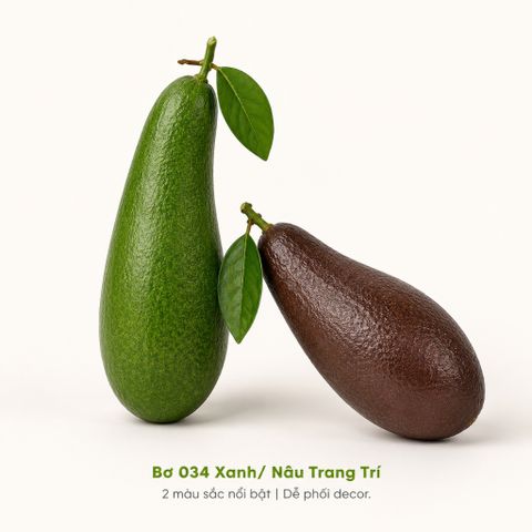 Trái cây giả, 1 trái bơ 034, trái cây mô hình, quả giả - trang trí nhà cửa