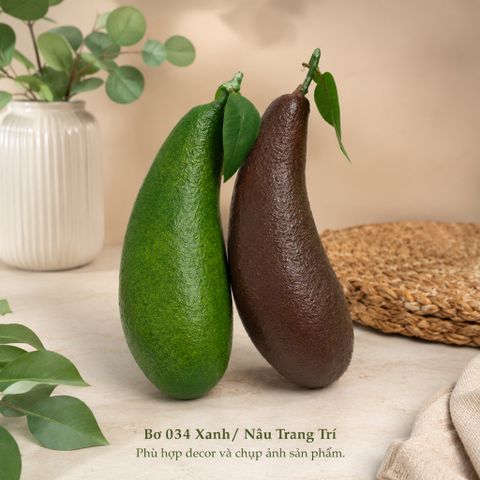 Trái cây giả, 1 trái bơ 034, trái cây mô hình, quả giả - trang trí nhà cửa