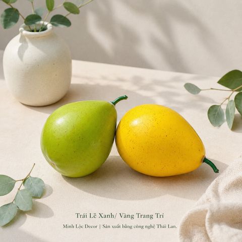 Trái Lê Xanh/ Vàng trang trí | Trái Cây Nhựa foam, Trái Cây trang trí, Trái Cây Mô Hình