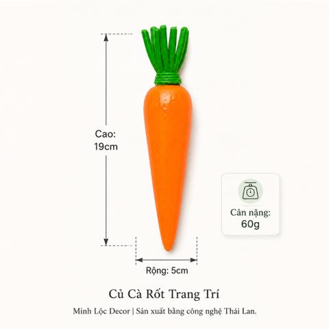 Củ Cà Rốt trang trí | Trái Cây Nhựa foam, Trái Cây trang trí, Trái Cây Mô Hình