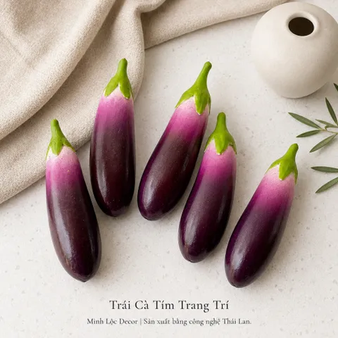 Trái Cà Tím trang trí | Trái Cây Nhựa foam, Trái Cây trang trí, Trái Cây Mô Hình