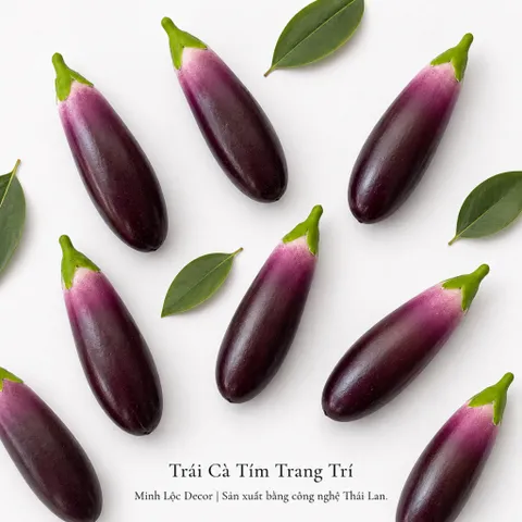 Trái Cà Tím trang trí | Trái Cây Nhựa foam, Trái Cây trang trí, Trái Cây Mô Hình