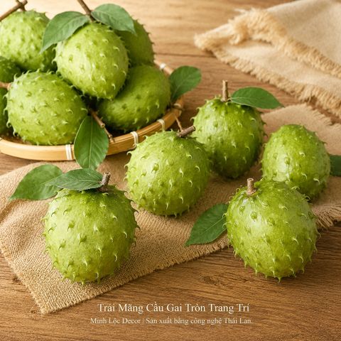 Trái Mãng Cầu Gai Tròn trang trí Cao cấp | Trái Cây Nhựa foam, Trái Cây trang trí, Trái Cây Mô Hình