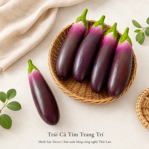 Trái Cà Tím trang trí | Trái Cây Nhựa foam, Trái Cây trang trí, Trái Cây Mô Hình