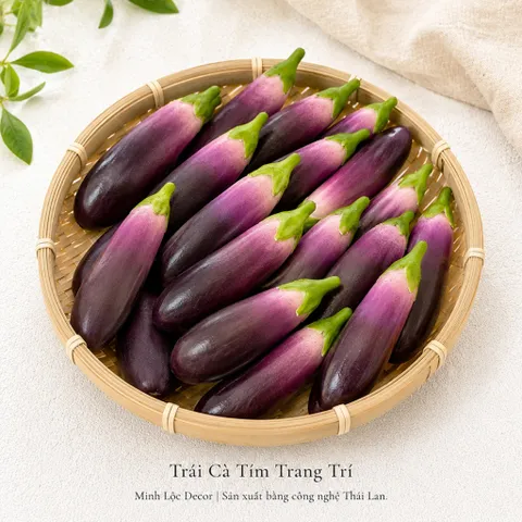 Trái Cà Tím trang trí | Trái Cây Nhựa foam, Trái Cây trang trí, Trái Cây Mô Hình