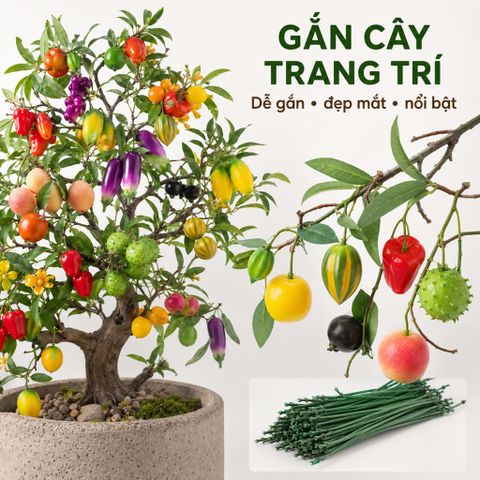 Trái cây giả, trái cây mô hình, quả giả, trang trí nhà cửa hàng quán, gắn lên cây