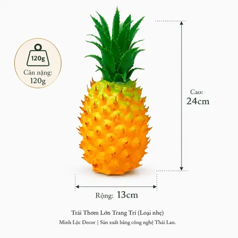 Trái Thơm Lớn/ Nhỏ trang trí (Loại nhẹ) | Trái Cây Nhựa foam, Trái Cây trang trí, Trái Cây Mô Hình