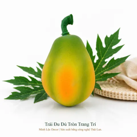 Trái Đu Đủ Tròn trang trí | Trái Cây Nhựa foam, Trái Cây trang trí, Trái Cây Mô Hình