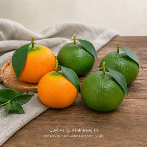 Trái Quýt Xanh/ Vàng trang trí | Trái Cây Nhựa foam, Trái Cây trang trí, Trái Cây Mô Hình