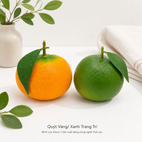 Trái Quýt Xanh/ Vàng trang trí | Trái Cây Nhựa foam, Trái Cây trang trí, Trái Cây Mô Hình