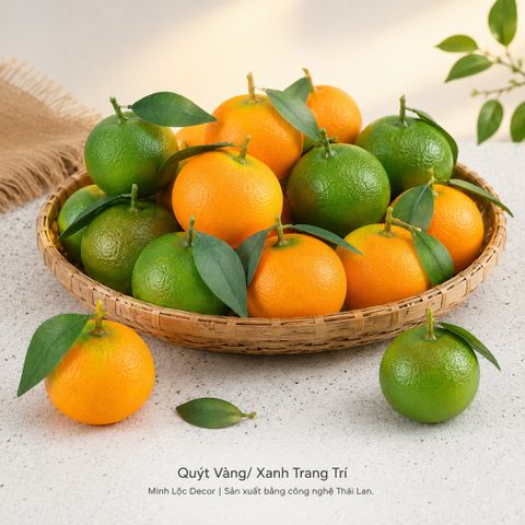 Trái Quýt Xanh/ Vàng trang trí | Trái Cây Nhựa foam, Trái Cây trang trí, Trái Cây Mô Hình