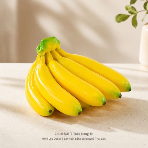 Chuối Nải trang trí (7 trái) Cao Cấp | Trái Cây Nhựa foam, Trái Cây trang trí, Trái Cây Mô Hình