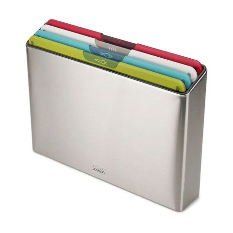 Bộ 4 thớt Joseph Joseph 60226 Folio Icon Stainless-Steel Mcolour Anh