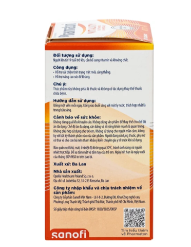 Viên uống bổ sung năng lượng Pharmaton Vitality Sanofi hỗ trợ cải thiện tình trạng mệt mỏi, căng thẳng, nâng cao sức đề kháng (30 viên)