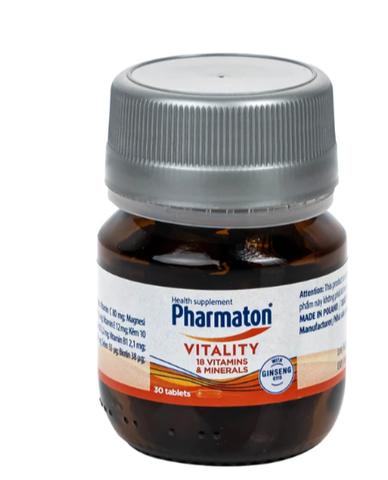 Viên uống bổ sung năng lượng Pharmaton Vitality Sanofi hỗ trợ cải thiện tình trạng mệt mỏi, căng thẳng, nâng cao sức đề kháng (30 viên)