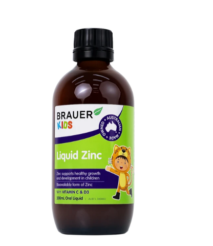 Siro bổ sung kẽm tăng sức đề kháng cho trẻBrauer Baby & Kids Liquid Zinc (200ml)