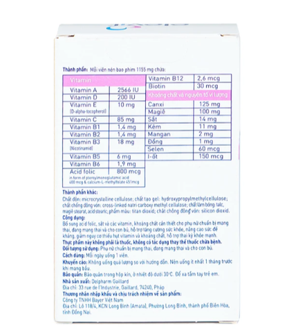 Elevit Bayer Vitamin Tổng Hợp Cho Mẹ Bầu – Hỗ Trợ Tăng Cường Sức Khỏe, Bổ Sung Vi Chất Thiết Yếu 30 Viên