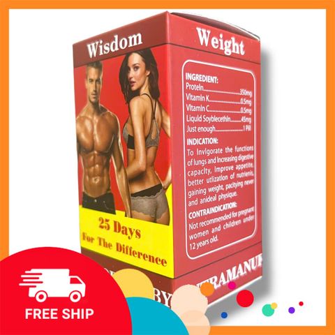(Auth 100%) Viên Uống Tăng Cân Wisdom Weight Từ Indonesia - Hỗ Trợ Tăng Cường Cảm Giác Ăn Ngon và Cải Thiện Giấc Ngủ, Hỗ Trợ Sức Khỏe Tự Nhiên - Mã 1547 chính hãng (Nguyên hộp)