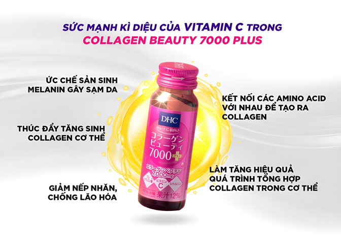 Collagen nước DHC 7000mg 10 lọ chính hãng Nhật Bản đẹp da ngừa thâm nám