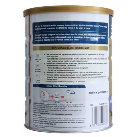 Sữa bột Glucerna Úc - Abbott Glucerna 850g [Nội địa Úc] - Dinh Dưỡng Chuyên Biệt cho Người Tiểu Đường