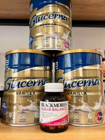 Glucerna 850g + Blackmores Sugar Balance 90 viên - Combo Chuyên Biệt Dành cho Người Tiểu Đường - Hỗ Trợ Ổn Định Đường Huyết - S/P Chuẩn Úc