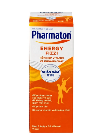 Thực phẩm bảo vệ sức khỏe Pharmaton Energy Fizzi Sanofi giúp tăng cường sức khỏe, sức đề kháng và giảm mệt mỏi (10 viên)