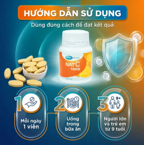 Viên tăng cường sức đề kháng Mega We Care Nat C (30 viên)